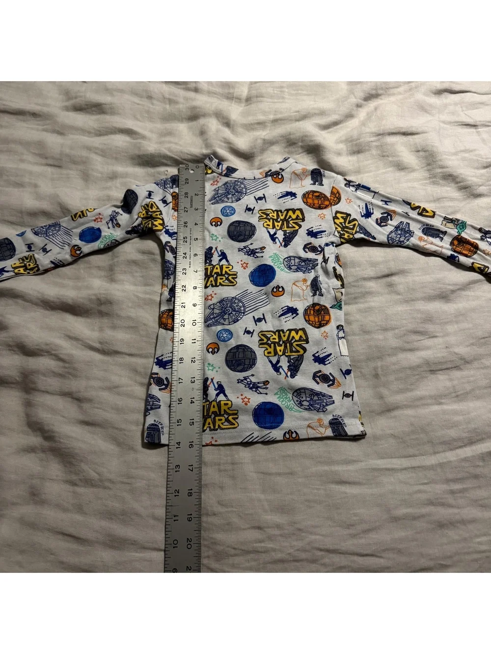 white gap star wars print pajama set